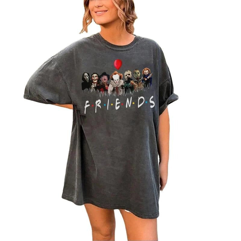 Horror Characters Friends Friends Halloween Halloween Shirt Horror Characters Friends Halloween Horror Characters Shirt Friends Halloween Shirt Horror Movie Characters Shirt T-Shirts, Hoodie, Sweatshirt - T-Shirt, Sweatshirt, Hoodie