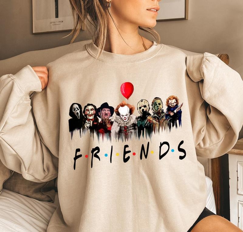 Horror Characters Friends Halloween Horror Characters Shirt Friends Halloween Shirt Horror Movie Characters Shirt Halloween Womenswear Tops T-Shirts, Hoodie, Sweatshirt - T-Shirt, Sweatshirt, Hoodie