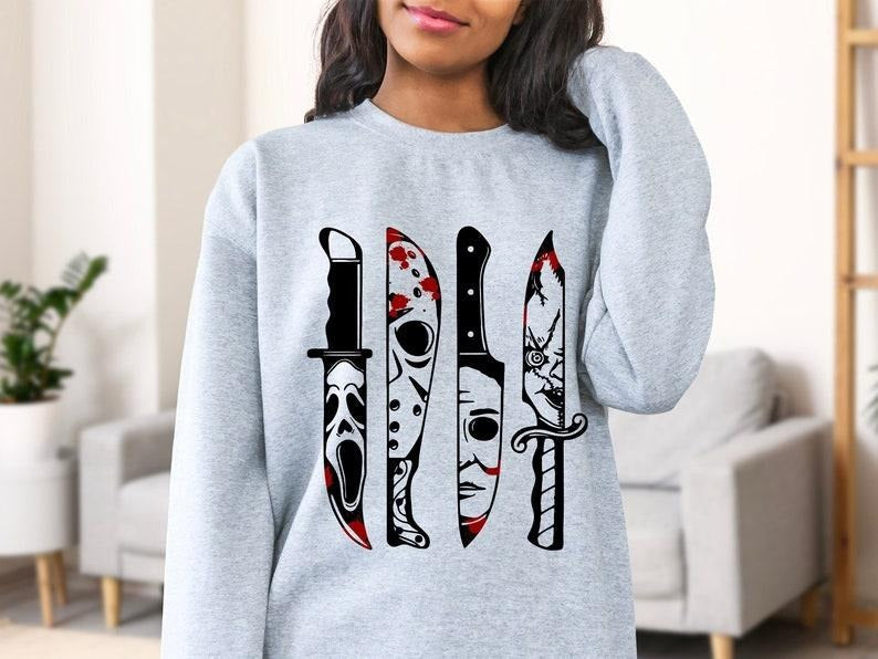Horror Movie Characters Horror Movie Characters Knives Shirt Halloween Shirt Horror Movie Halloween T-Shirts, Hoodie, Sweatshirt - T-Shirt, Sweatshirt, Hoodie
