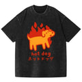 Hot Dog Vintage Wash Japanese Funny Anime Comfort Top Summer Womenswear T-Shirts, Hoodie, Sweatshirt - T-Shirt, Sweatshirt, Hoodie