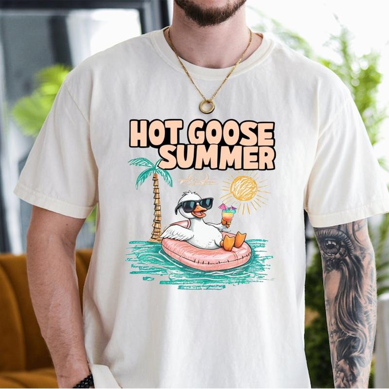 Hot Goose Summer Shirt Silly Goose Shirt Summer Summer Goose Shirt Retro Summer Summer Shirt Him Her T-Shirts, Hoodie, Sweatshirt - T-Shirt, Sweatshirt, Hoodie