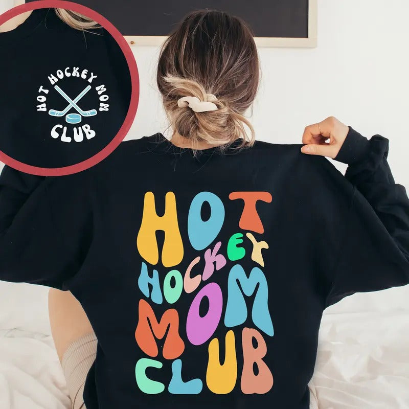 Hot Hockey Mom Club Cute Hockey Mama Ice Hockey Game Day Hockey Hockey Mom Life T-Shirts, Hoodie, Sweatshirt - T-Shirt, Sweatshirt, Hoodie