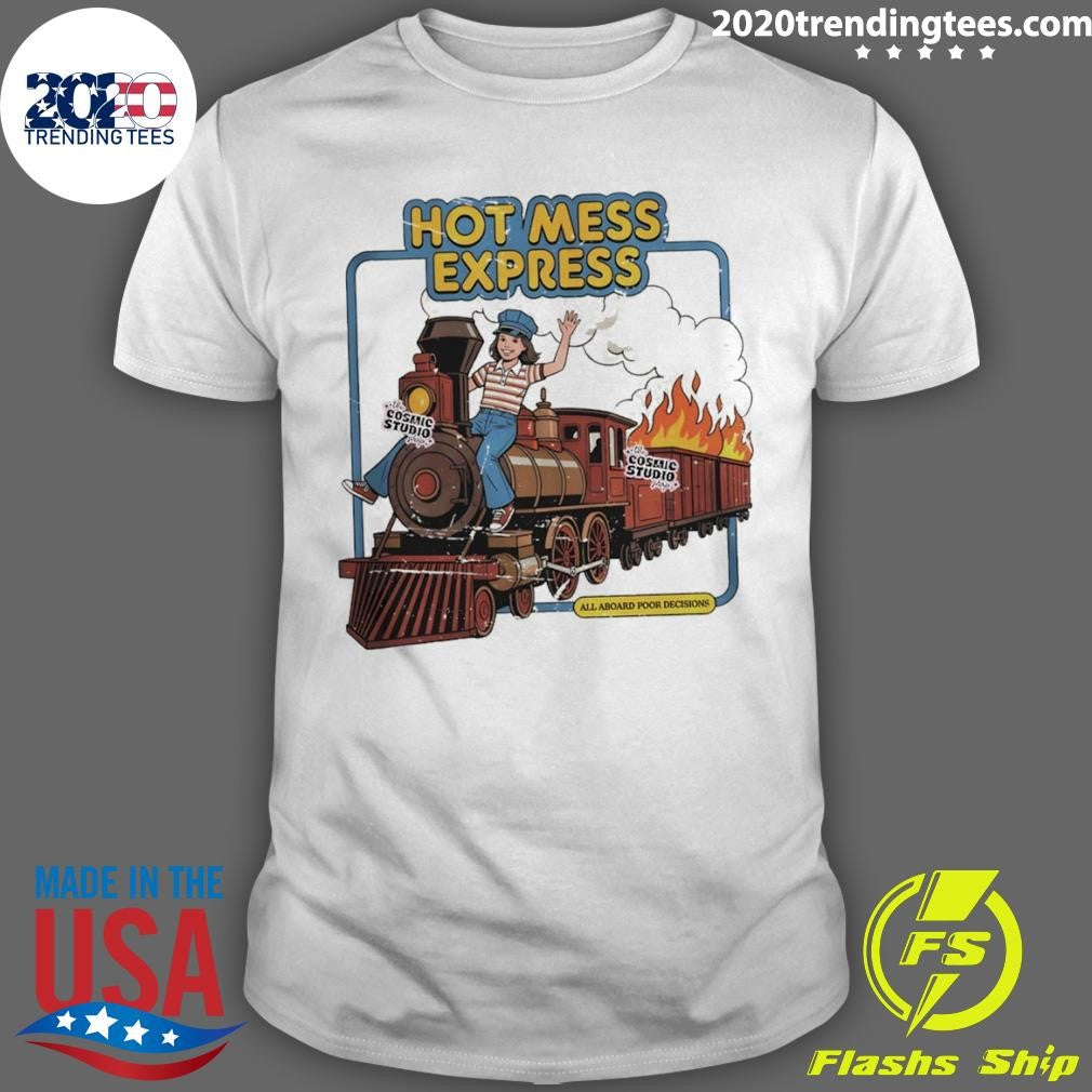 Mess Express All Aboard Poor Decisions Cartoon Shirt Unisex T-shirt, Sweatshirt, Hoodie, Long Sleeve Tee - T-Shirt, Sweatshirt, Hoodie