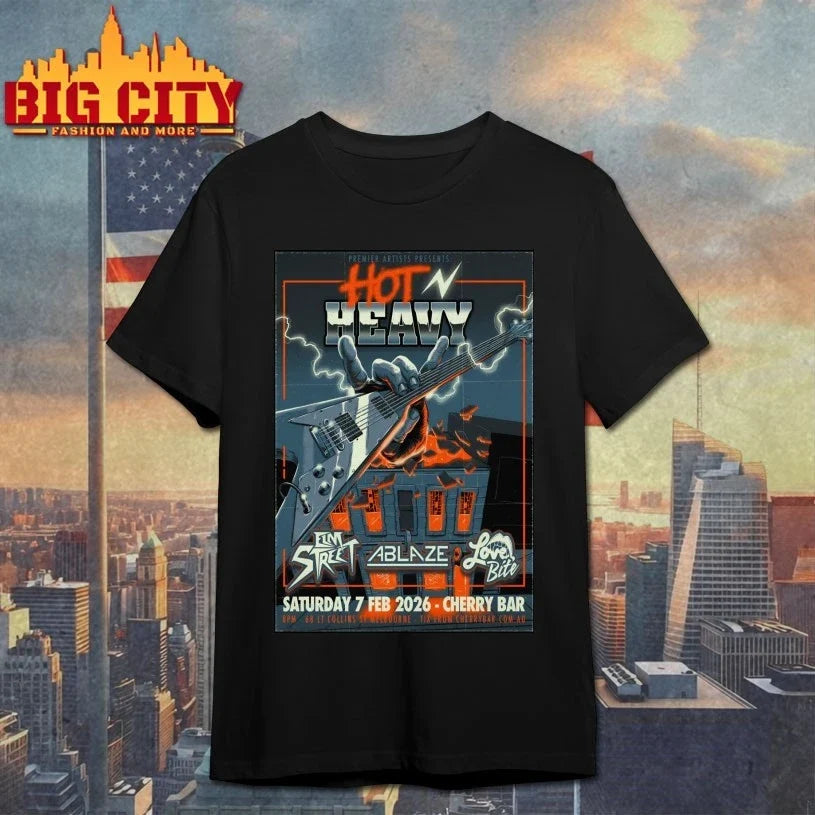 Hot N Heavy Event Melbourne On Feb 7 2026 Poster shirt Unisex T-shirt, Sweatshirt, Hoodie, Long Sleeve Tee - T-Shirt, Sweatshirt, Hoodie
