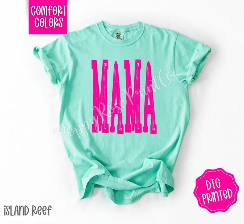 Hot Pink Mama Comfort Colors Shirt Cute Mom Her T-Shirts, Hoodie, Sweatshirt - T-Shirt, Sweatshirt, Hoodie