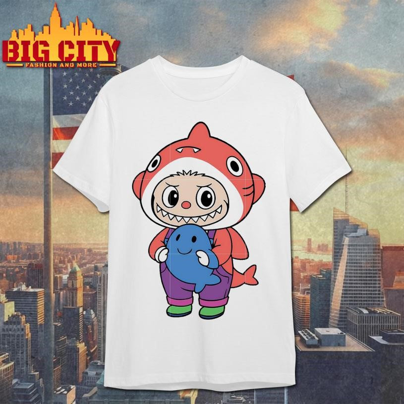 Hot orange baby shark labubu cute doll drawing Shirt Unisex T-shirt, Sweatshirt, Hoodie, Long Sleeve Tee - T-Shirt, Sweatshirt, Hoodie