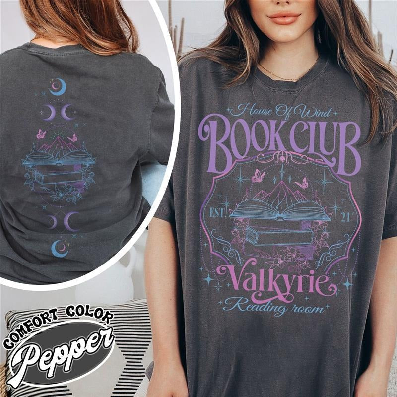 House Wind Book Club Comfort Color Shirt Valkyrie Reading Room Night Court SJM Shirt Acotar Book Club Book Lover Bookish Shirt Bookish T-Shirts, Hoodie, Sweatshirt - T-Shirt, Sweatshirt, Hoodie