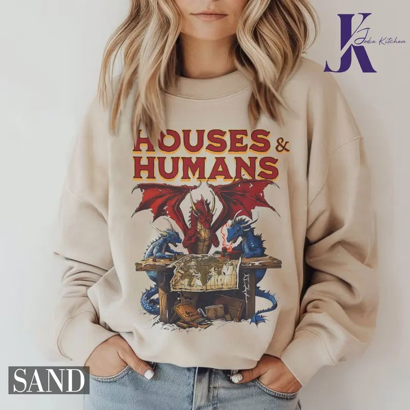 Houses Humans D&D Shirt Dungeons Dragons Vintage Retro 90s Joke D D Dungeon Master Shirt Dnd Houses Humans Parody Vintage Retro 90s DND T-Shirts, Hoodie, Sweatshirt - T-Shirt, Sweatshirt, Hoodie