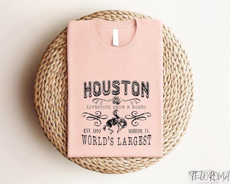 Houston Livestock Show Rodeo Shirt Western Country Show Rodeo Est 1932 World'S Largest Rodeo Wild West Shirtstyle{N002}2 T-Shirts, Hoodie, Sweatshirt - T-Shirt, Sweatshirt, Hoodie