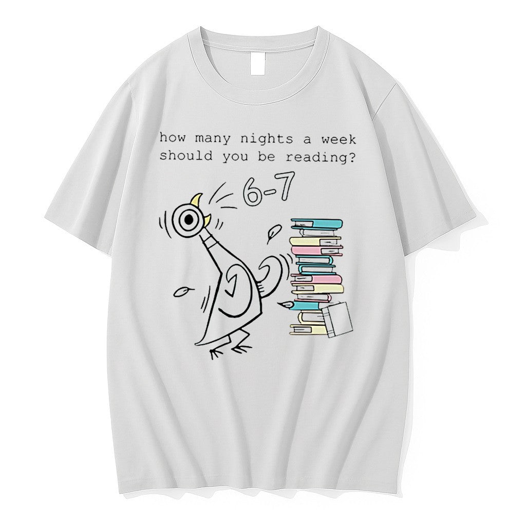 How Many Nights A Week Should You Be Reading 6 7 Tshirts Sweater Hoodie Jpg Unisex T-shirt, Sweatshirt, Hoodie, Long Sleeve Tee - T-Shirt, Sweatshirt, Hoodie