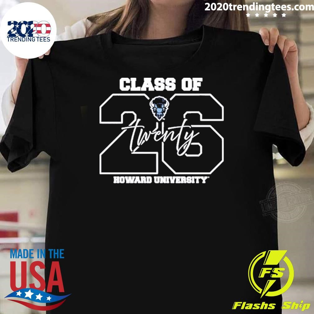 Howard Bison University Class Of 2026 Twenty Shirt Unisex T-shirt, Sweatshirt, Hoodie, Long Sleeve Tee - T-Shirt, Sweatshirt, Hoodie