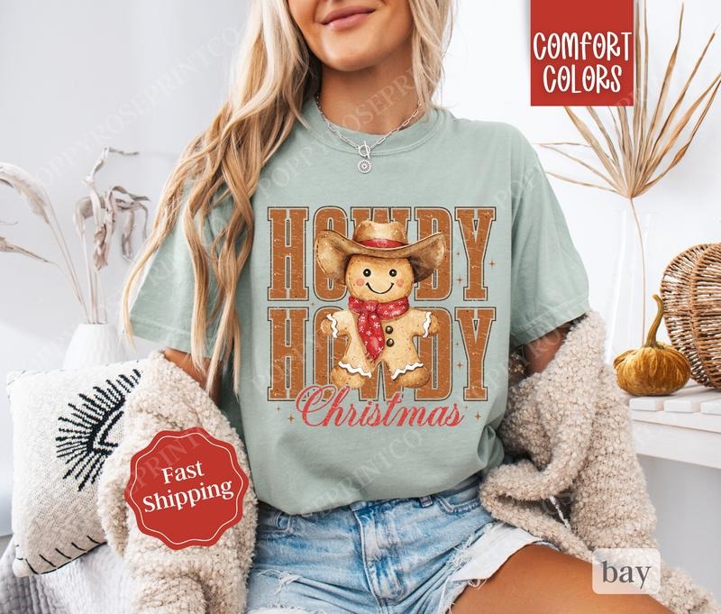 Howdy Shirt Comfort Colors Country Cowboy Western Xmas T-Shirts, Hoodie, Sweatshirt - T-Shirt, Sweatshirt, Hoodie