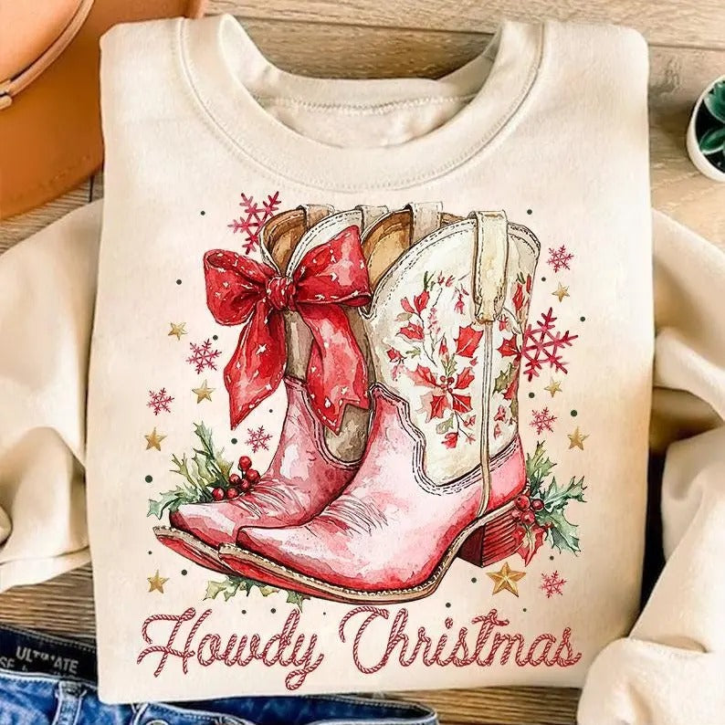 Howdy Western Coquette Cowgirl Retro Cotton T-Shirts, Hoodie, Sweatshirt - T-Shirt, Sweatshirt, Hoodie