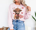 Howdy Coquette Valentine Vday Cow Bow Western T-Shirts, Hoodie, Sweatshirt - T-Shirt, Sweatshirt, Hoodie