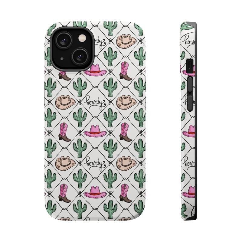 Howdy Phone Case Pink Bows Phone Case Mag Safe Compatible Magnetic Tough Cases T-Shirts, Hoodie, Sweatshirt - T-Shirt, Sweatshirt, Hoodie