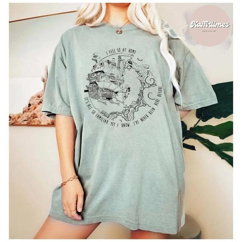Howl'S Moving Castle Shirt Ghibli Shirt Hayao Miyazaki Studio Ghibli Anime Howls Moving Castle Shirt T-Shirts, Hoodie, Sweatshirt - T-Shirt, Sweatshirt, Hoodie