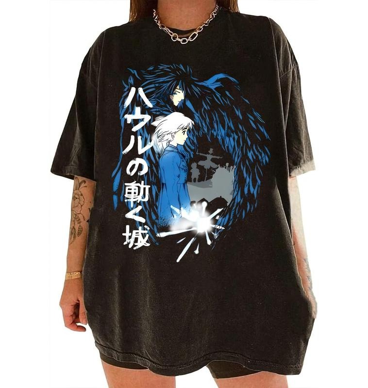 Howl'S Moving Castle Shirt Howl Sophie Shirt Howl Shirt Calcifer Shirt Hayao Miyazaki Studio Ghibli Shirt 02 T-Shirts, Hoodie, Sweatshirt - T-Shirt, Sweatshirt, Hoodie