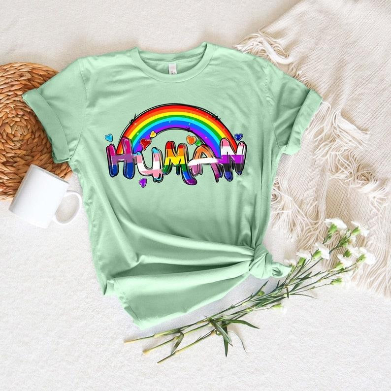 Human Pride LGBTQ+ Shirt Equal Rights Pride Shirt LGBT Shirt Social Justice Human Rights Anti Racism LGBTQ+ Shirt Pride Rainbow Shirt T-Shirts, Hoodie, Sweatshirt - T-Shirt, Sweatshirt, Hoodie