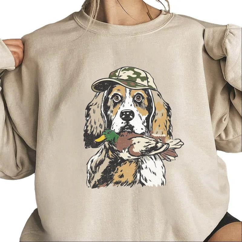 Hunting Dog Dog Duck Hunting Season Waterfowl Camo Dog Duck Hunting Cotton T-Shirts, Hoodie, Sweatshirt - T-Shirt, Sweatshirt, Hoodie