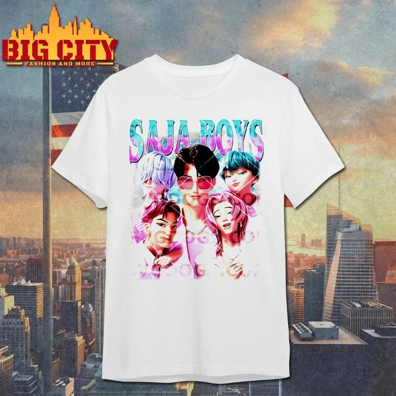 Huntrix Saja Boys Band Poster Kpop Demon Hunters shirt Unisex T-shirt, Sweatshirt, Hoodie, Long Sleeve Tee - T-Shirt, Sweatshirt, Hoodie