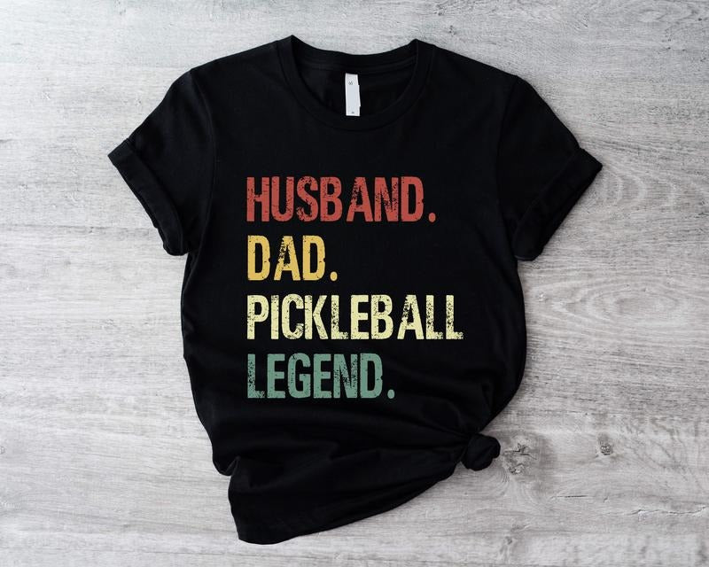Husband Dad Pickleball Legend Shirt Pickleball Pickleball Lover Husband Short Sleeve Sport Player Shirt Dad. Round Neck Casual T-Shirts, Hoodie, Sweatshirt - T-Shirt, Sweatshirt, Hoodie