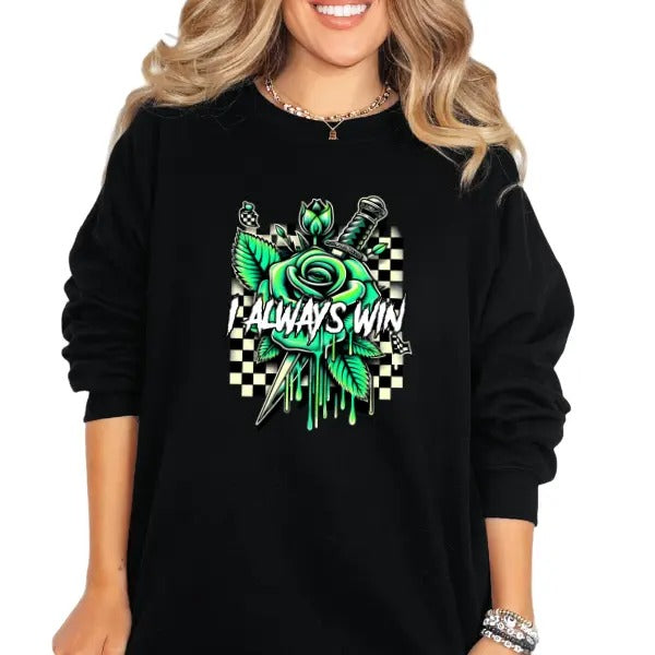 'I Always Win' Grunge Casual Comfort Streetwear Cotton Fit Skulls T-Shirts, Hoodie, Sweatshirt - T-Shirt, Sweatshirt, Hoodie