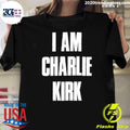 I Am Charlie Kirk Text Shirt Unisex T-shirt, Sweatshirt, Hoodie, Long Sleeve Tee - T-Shirt, Sweatshirt, Hoodie
