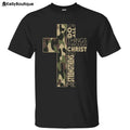 I Can Do All Things Through Christ Who Strengthens Me Camo Christian Philippians Cross Printed Classic Cotton T-Shirts, Hoodie, Sweatshirt - T-Shirt, Sweatshirt, Hoodie