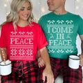 I Come Peace Ugly Couple Matching Shirt Humor I'M Peace Funny Xmas Party Outfits Husband Wife T-Shirts, Hoodie, Sweatshirt - T-Shirt, Sweatshirt, Hoodie