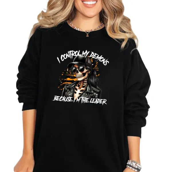 I Control My Demons Skeleton Edgy Goth Grunge Dark Alternative Bold Statement Shirt Rebels T-Shirts, Hoodie, Sweatshirt - T-Shirt, Sweatshirt, Hoodie