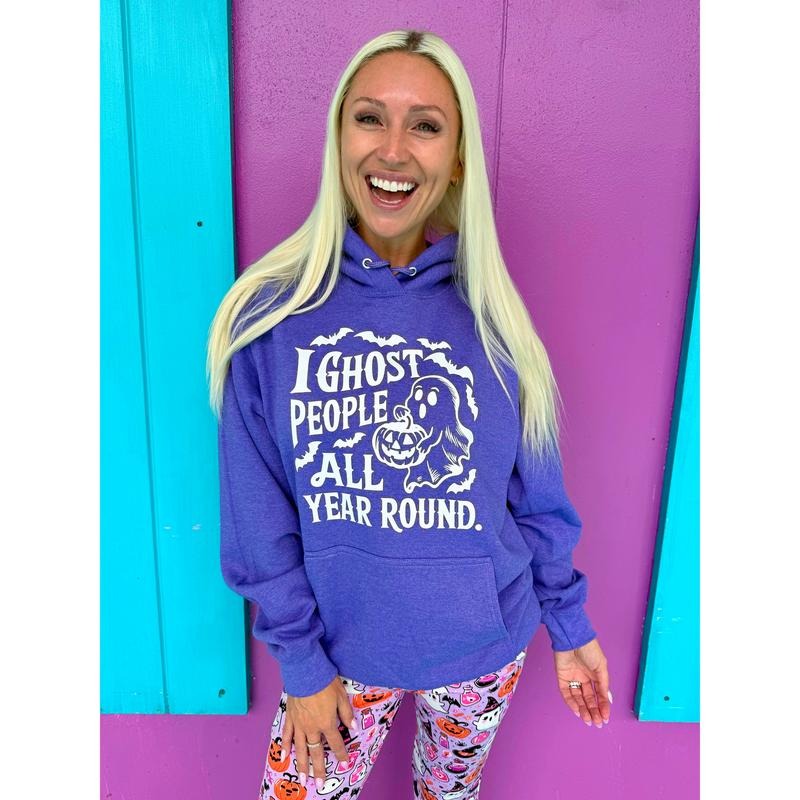 I Ghost People All Year Round Purple T-Shirts, Hoodie, Sweatshirt - T-Shirt, Sweatshirt, Hoodie