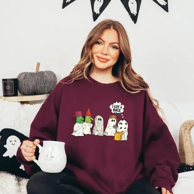 I Got Rock Halloween Custom Meme Funny Ghost Spooky Sweat T-Shirts, Hoodie, Sweatshirt - T-Shirt, Sweatshirt, Hoodie