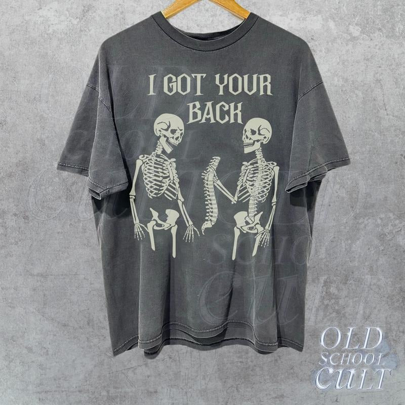 I Got Your Back Skeleton Funny Skull Shirt Vintage Skellie Y2k Vintage Shirt Halloween Quote Skeleton Lovers T-Shirts, Hoodie, Sweatshirt - T-Shirt, Sweatshirt, Hoodie