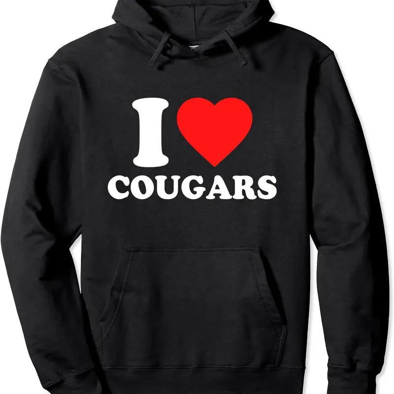 I Love Cougars I Heart Cougars Hooded T-Shirts, Hoodie, Sweatshirt - T-Shirt, Sweatshirt, Hoodie