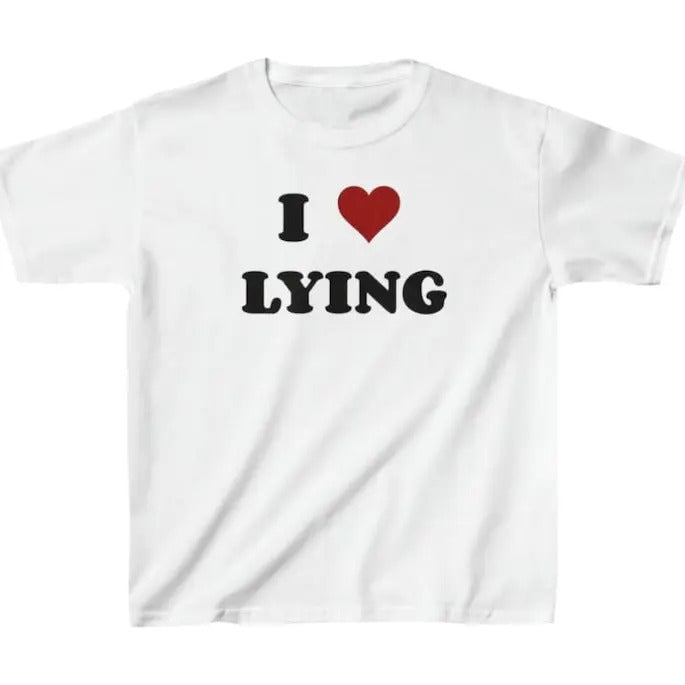 I Love Lying Shirt Cute Girlfriend Custom Shirt I Love My Girlfriend Shirt Shirt Valentine Cotton T-Shirts, Hoodie, Sweatshirt - T-Shirt, Sweatshirt, Hoodie