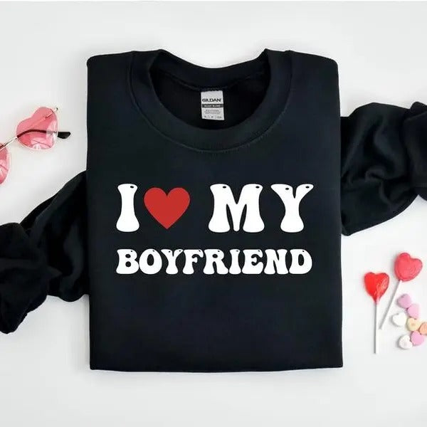I Love My Boyfriend I Heart My Girlfriend Shirt Couple Shirt Shirt Valentine Shirt Valentine Heart HL103 T-Shirts, Hoodie, Sweatshirt - T-Shirt, Sweatshirt, Hoodie