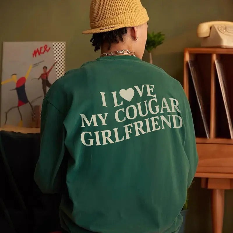 I Love My Cougar Girlfriend Funny Him I Love My Girlfriend I Heart My Cougar Valentines T-Shirts, Hoodie, Sweatshirt - T-Shirt, Sweatshirt, Hoodie