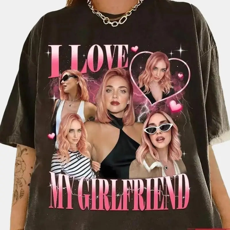 I Love My Girlfriend Shirt Custom Photo Valentine I Love My Girlfriend Custom Picture Girlfriend Bootleg Shirt 90s Bootleg Shirt T-Shirts, Hoodie, Sweatshirt - T-Shirt, Sweatshirt, Hoodie