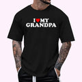I Love My Grandpa Regular Fit Letter Round Neck Casual Short Sleeve Crew Neck Shirt Summer Top Daily T-Shirts, Hoodie, Sweatshirt - T-Shirt, Sweatshirt, Hoodie