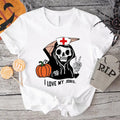 I Love My Jobs Nurse Halloween Party Shirt Matching Spooky Season Nursing School Nurse Funny Skeleton T-Shirts, Hoodie, Sweatshirt - T-Shirt, Sweatshirt, Hoodie