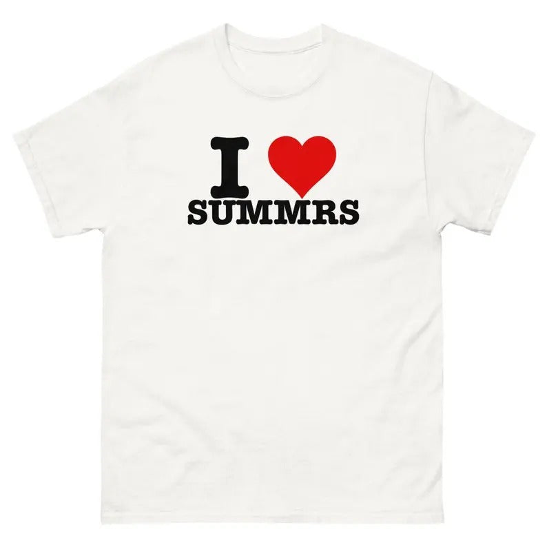 I Love SUMMRS Funny I Heart Summrs Him Her Menswear Cotton Classic Casual Basic Short Sleeve T-Shirts, Hoodie, Sweatshirt - T-Shirt, Sweatshirt, Hoodie