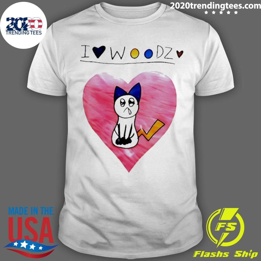 I Love Woodz Cat Shirt Unisex T-shirt, Sweatshirt, Hoodie, Long Sleeve Tee - T-Shirt, Sweatshirt, Hoodie