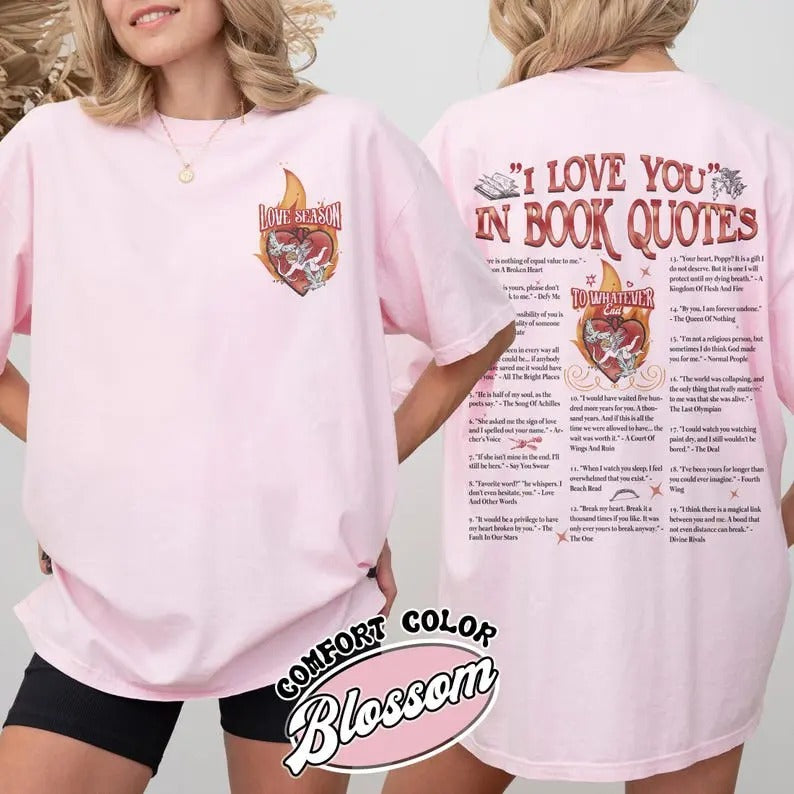 I Love You Book Quotes Shirt Bookish Shirt Different Ways Say I Love You Book Quotes Shirt Bookish Valentines Shirt T-Shirts, Hoodie, Sweatshirt - T-Shirt, Sweatshirt, Hoodie