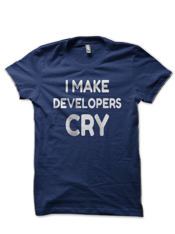 I Make Developer Cry Navy Blue T-Shirts, Hoodie, Sweatshirt - T-Shirt, Sweatshirt, Hoodie