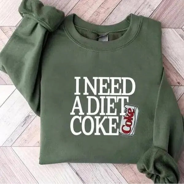 I Need Diet Coke Shirt Diet Coke Retro Coke All Sizes Colors Full Size Tops Womenswear Athletic Collar Fitted Black T-Shirts, Hoodie, Sweatshirt - T-Shirt, Sweatshirt, Hoodie