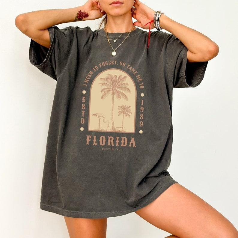 I Need Forget So Take Me Florida Vintage Gym Cotton Sleeve T-Shirts, Hoodie, Sweatshirt - T-Shirt, Sweatshirt, Hoodie