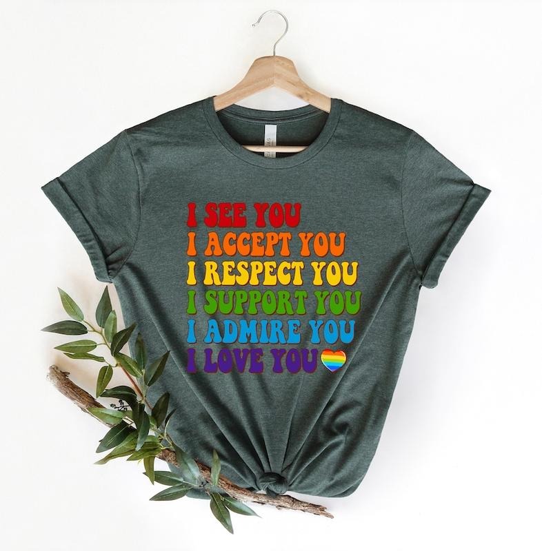 I See You I Accept You I Love You Shirt Not Pie Shirt LGBT Rainbow Black Rainbow Transgender Rainbow Pride Love Is Love Rainbow T-Shirts, Hoodie, Sweatshirt - T-Shirt, Sweatshirt, Hoodie