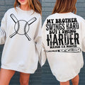 I Swing Harder My Daughter Son Swings Hard But I Swing Harder Watch Ya Mouth Baseball Softball T-Shirts, Hoodie, Sweatshirt - T-Shirt, Sweatshirt, Hoodie