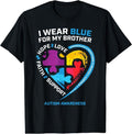 I Blue My Brother Autism Awareness Sister Cotton Size S 3XL T-Shirts, Hoodie, Sweatshirt - T-Shirt, Sweatshirt, Hoodie