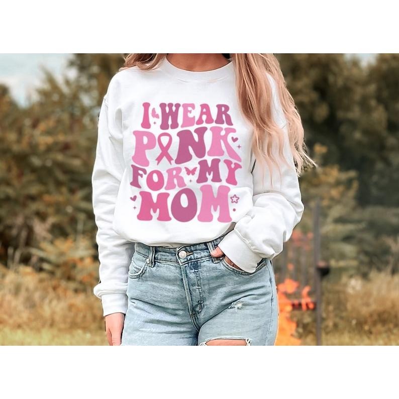 I Pink My Mom Breast Cancer Awareness Shirt Cancer Support Squad Hoodiestyle{N002}2 T-Shirts, Hoodie, Sweatshirt - T-Shirt, Sweatshirt, Hoodie